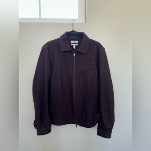 100% Wool COS Harrington Jacket Brown